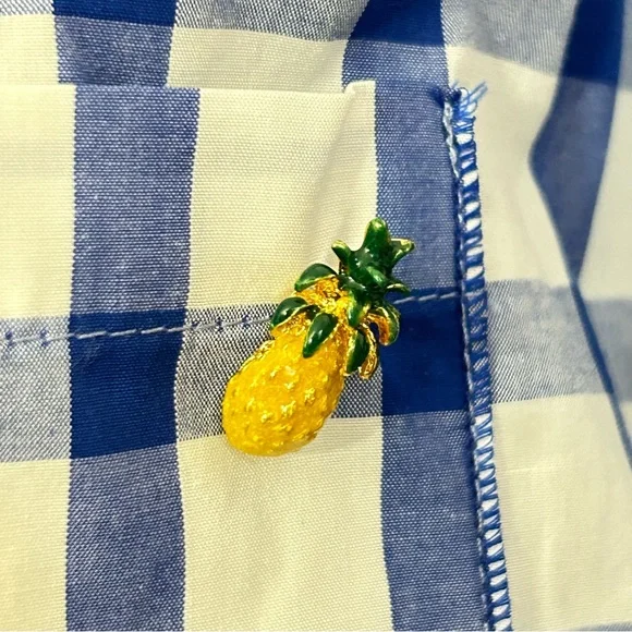 O’2nd Blue Checkered Blouse - Picture 6 of 8